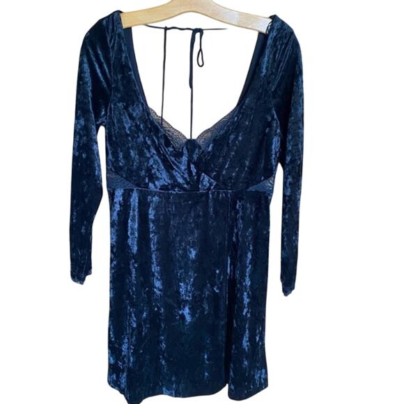 Free People Black Long Sleeve Bodycon Dress - Picture 1 of 12